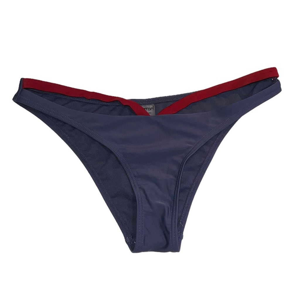 🤑 5/$25 Damsel Blue & Red Trim Bikini Swimsuit Bottom